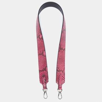 Pre Owned Louis Vuitton Fuchsia Python Bandoulière Shoulder Bag Strap