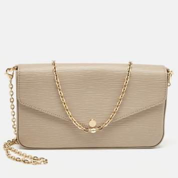 Pre Owned Louis Vuitton Galet Epi Leather Pochette Felicie Bag 