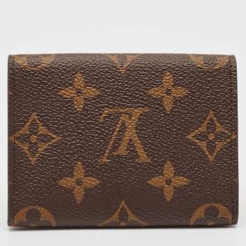 Pre Owned Louis Vuitton Monogram Canvas Envelope Business Card Holder