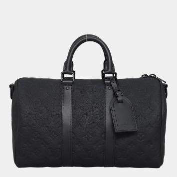Pre Owned Louis Vuitton Monogram Keepall Bandouliere 35 Taurillon Bag