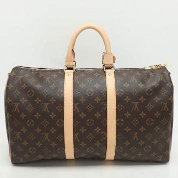 Louis Vuitton Monogram Canvas Keepall Bandouliere 45 Bag