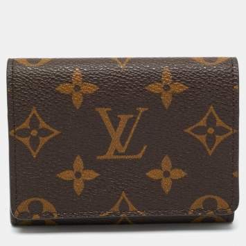 Pre Owned Louis Vuitton Monogram Canvas Envelope Business Card Holder