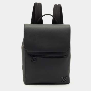 Pre Owned Louis Vuitton Black Leather Fastline Backpack