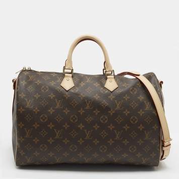 Pre Owned Louis Vuitton Speedy Bandouliere 40 Monogram Canvas Satchel