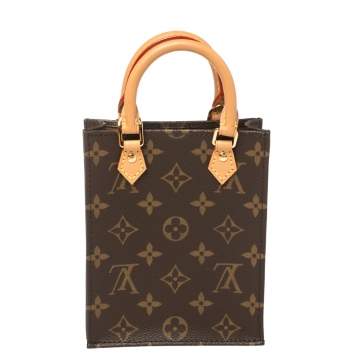 Pre Owned Louis Vuitton Monogram Canvas Petit Sac Plat Bag