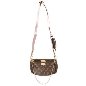 Pre Owned Louis Vuitton Rose Clair Monogram Canvas Multi Pochette Accessoires