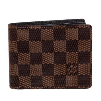Pre Owned Louis Vuitton Damier Ebene Canvas Multiple Bifold Wallet