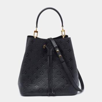Pre Owned Louis Vuitton Black Monogram Empreinte NéoNoé MM Bag