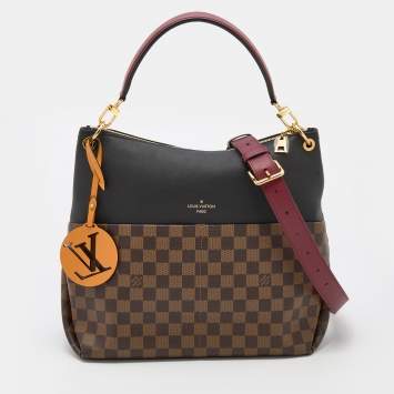 Pre Owned Louis Vuitton Black Damier Ebene Canvas and Leather Maida Hobo