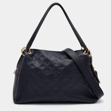 Pre Owned Louis Vuitton Black Monogram Empreinte Leather Ponthieu PM Bag