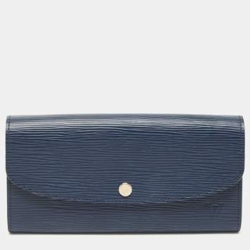 Pre Owned Louis Vuitton Blue Marine Epi Leather Emilie Wallet