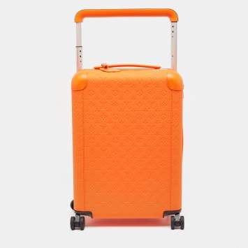 Pre Owned Louis Vuitton Orange Empreinte Leather Horizon 55 Suitcase