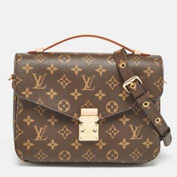 Pre Owned Louis Vuitton Monogram Canvas Pochette Metis Bag