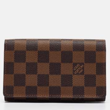 Pre Owned Louis Vuitton Damier Ebene Canvas Porte Monnaie Billets Tresor Wallet