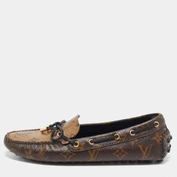 مملوكة مسبقًا Louis Vuitton Gloria Size 37.5 Brown Monogram Canvas Loafers