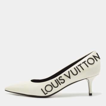 Pre Owned Louis Vuitton Cream Patent Leather Call Back Pointed Toe Pumps Size 40