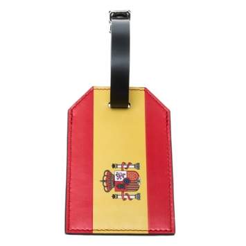 Pre Owned Louis Vuitton Red Epi Leather 2018 Fifa World Cup Spain Flag Luggage Tag