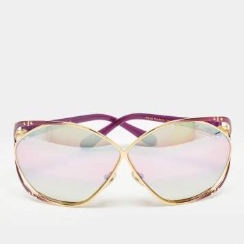 Pre Owned Louis Vuitton Pink/Purple Z0217U Tanya Oversized Sunglasses