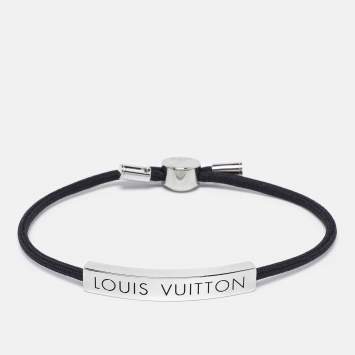 Pre Owned Louis Vuitton Space Stainless Steel Cord Bracelet