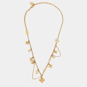 Pre Owned Louis Vuitton  Blooming Supple Gold Tone Necklace