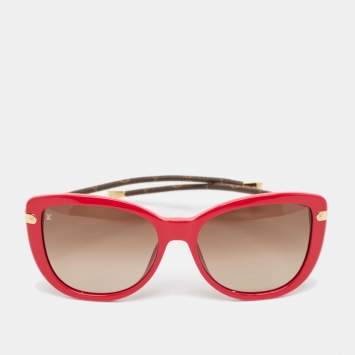 Pre Owned Louis Vuitton Magenta/Brown Gradient Z0744W Monogram Charlotte Sunglasses