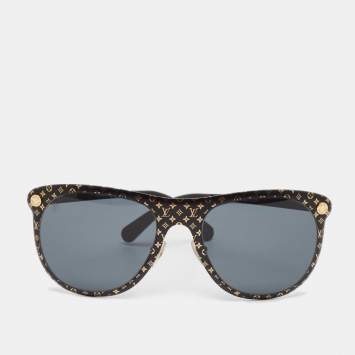 Louis Vuitton Black/Gold Z0966U Monogram Vertigo Sunglasses
