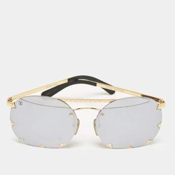 Pre Owned Louis Vuitton Grey Mirrored Z0959U Diva Round Sunglasses
