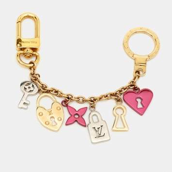 Louis Vuitton Lock Me Strass Three Tone Metal Bag Charm