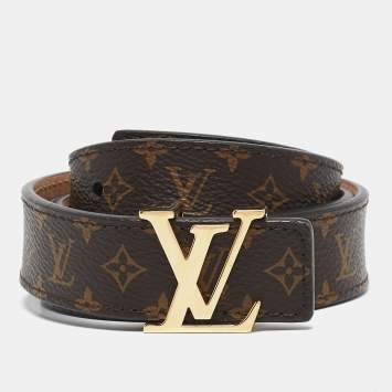 Pre Owned Louis Vuitton Monogram Canvas LV Initiales Belt 85 CM