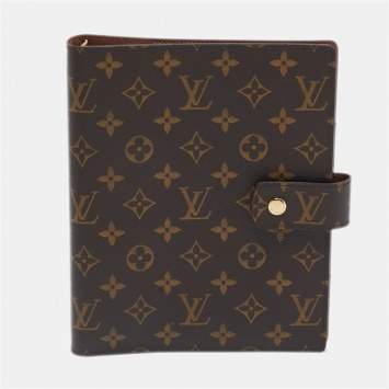 Pre Owned Louis Vuitton Monogram Canvas Large Ring Agenda Cover