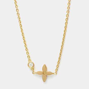 Louis Vuitton 18K Rose Gold and Diamond Monogram Idylle Pendant Necklace