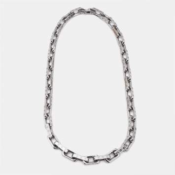 مملوكة مسبقًا Louis Vuitton Monogram Silver Tone Chain Necklace