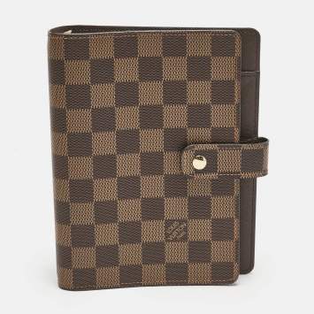 Louis Vuitton Damier Ebene Canvas Medium Ring Agenda Cover