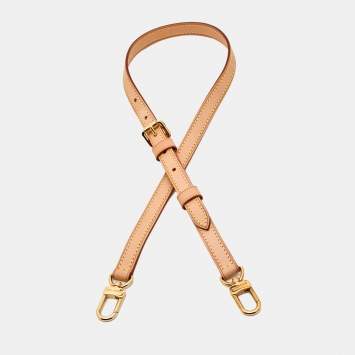 Pre Owned Louis Vuitton Beige Leather Adjustable Shoulder Bag Strap
