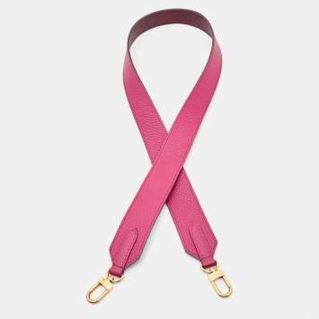 Pre Owned Louis Vuitton Pink/Burgundy Leather Shoulder Bag Strap