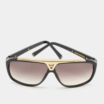 Pre Owned Louis Vuitton Black/Gold Gradient Z0350W Evidence Millionaire Sunglasses