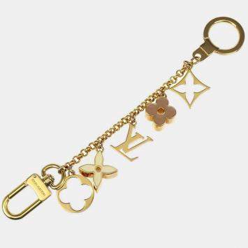 Louis Vuitton Fleur De Monogram Chain Gold Plated Bag Charm