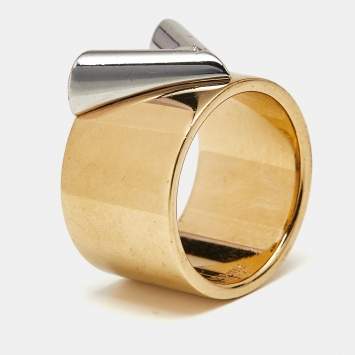 Louis Vuitton Essential V Two Tone Ring Size 54