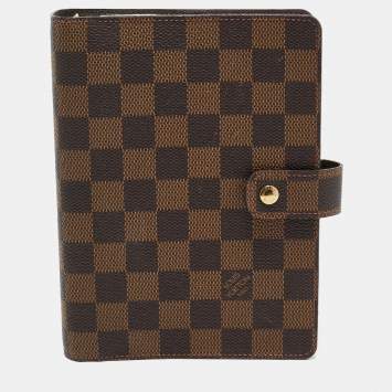 Louis Vuitton Damier Ebene Canvas Medium Ring Agenda Cover