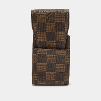 Pre Owned Louis Vuitton Damier Ebene Canvas Cigarette Case
