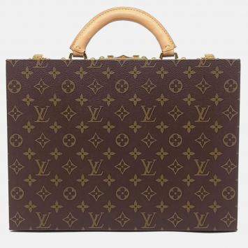 Pre Owned Louis Vuitton Brown Coated Canvas Bijoux Jewelry Box