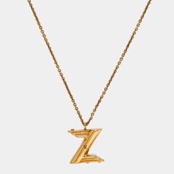 Pre Owned قلادة لوي فيتون LV & Me حرف Z ذهبي اللون