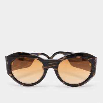 Pre Owned Louis Vuitton Brown Gradient Z1130W Round Sunglasses