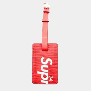 Pre Owned Louis Vuitton x Supreme Epi Luggage Tag