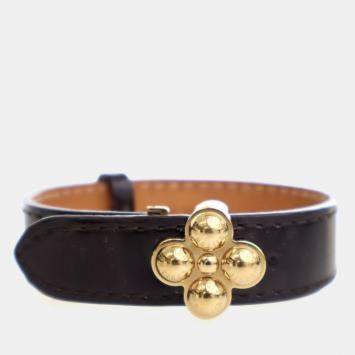 Pre Owned Louis Vuitton Vintage Brown Monogram Vernis Wish Bracelet 