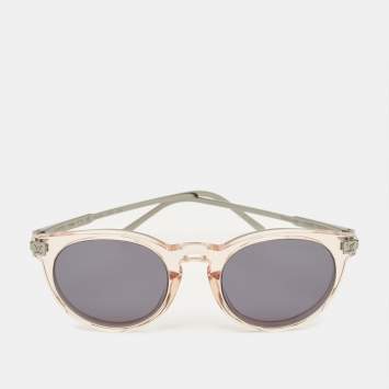 Pre Owned Louis Vuitton Grey/Peach Z1972E LV Rise Round Sunglasses