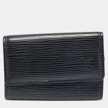 Pre Owned حامل مفاتيح لوي فيتون 6 �جلد إبي أسود