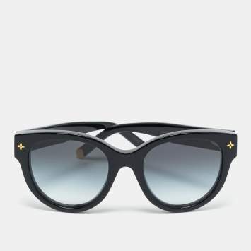 Pre Owned Louis Vuitton Black Gradient Z1526W My Monogram Round Sunglasses