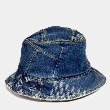 Pre Owned Louis Vuitton x Nigo Denim Bucket Hat
