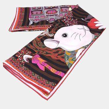 Pre Owned Louis Vuitton Multicolor silk scarf